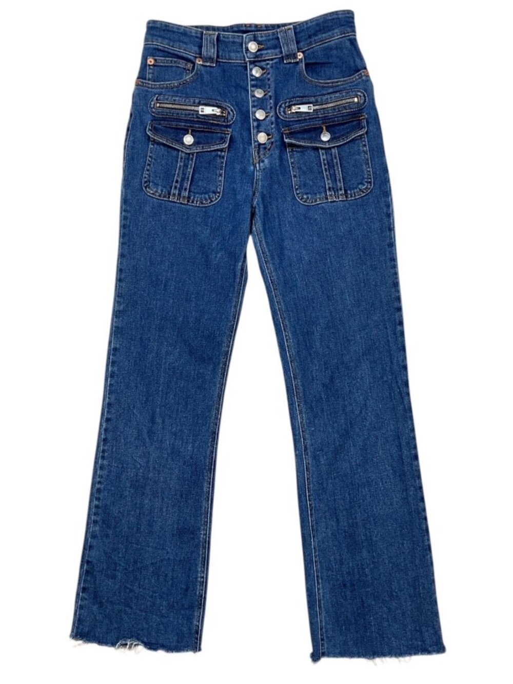 Zadig & Voltaire Eye Denim Show Jean 28 Straight Leg High Rise ALTERED